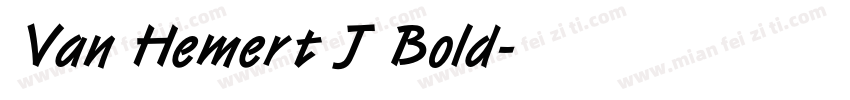 Van Hemert J Bold字体转换
